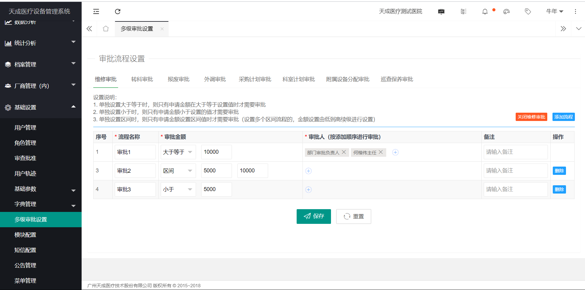 多级审批设置